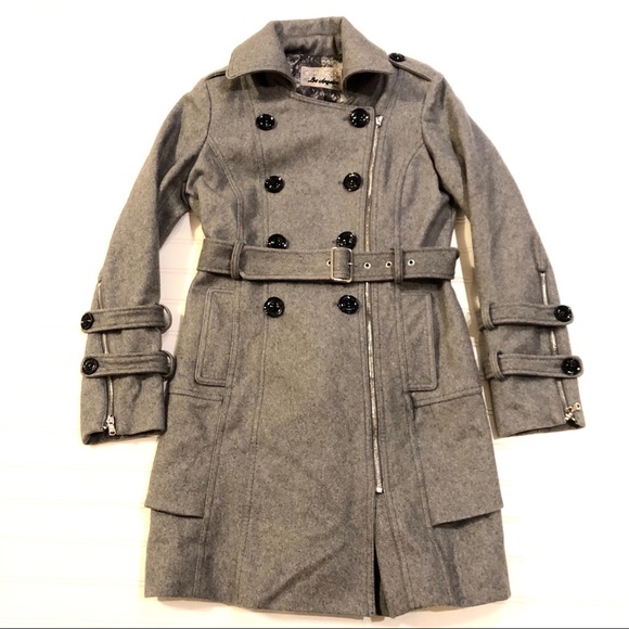 Guess Jackets & Blazers - GUESS Los Angeles Grey Wool Blend Coat